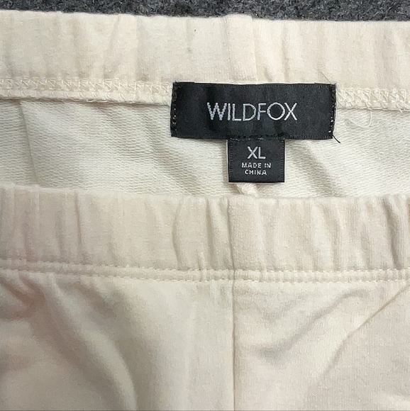 Wildfox Ivory Jogger Pants with Lips Print - Size XL - Picture 4 of 4